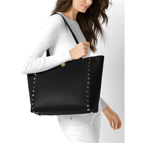 michael kors medium rivington stud tote|MICHAEL Michael Kors Rivington Stud Medium Leather .